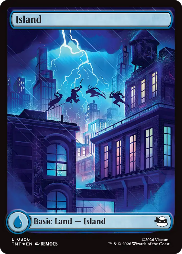 Island (0306) (Surge Foil) [Teenage Mutant Ninja Turtles] | Exor Games New Glasgow