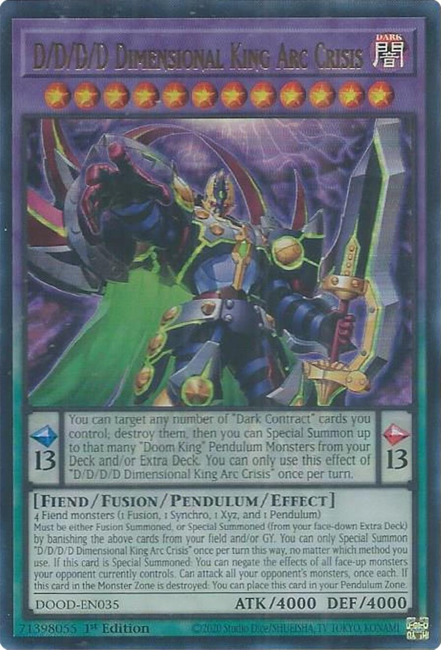 D/D/D/D Dimensional King Arc Crisis [DOOD-EN035] Ultra Rare | Exor Games New Glasgow