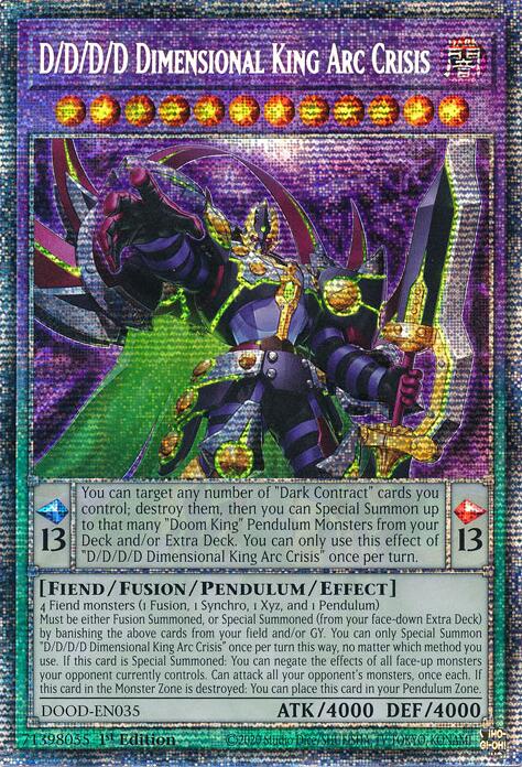 D/D/D/D Dimensional King Arc Crisis (Starlight Rare) [DOOD-EN035] Starlight Rare | Exor Games New Glasgow