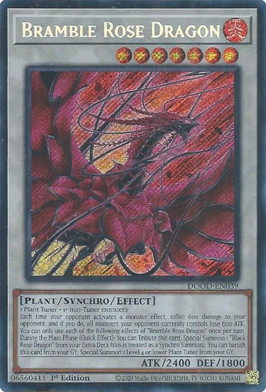 Bramble Rose Dragon [DOOD-EN039] Secret Rare | Exor Games New Glasgow