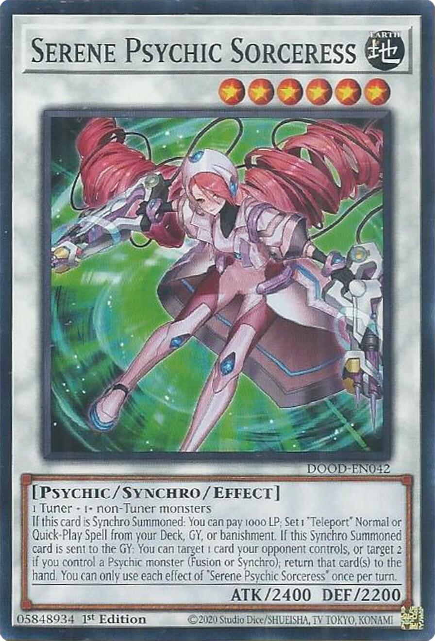 Serene Psychic Sorceress [DOOD-EN042] Common | Exor Games New Glasgow