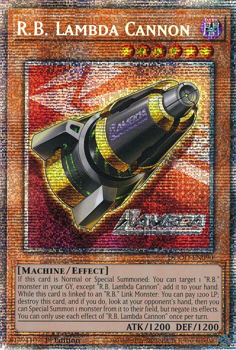 R.B. Lambda Cannon (Starlight Rare) [DOOD-EN090] Starlight Rare | Exor Games New Glasgow