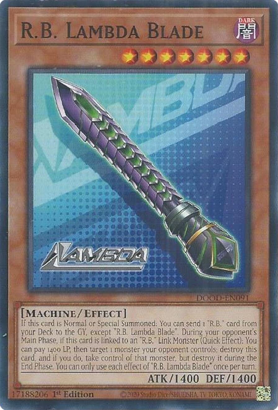 R.B. Lambda Blade [DOOD-EN091] Common | Exor Games New Glasgow