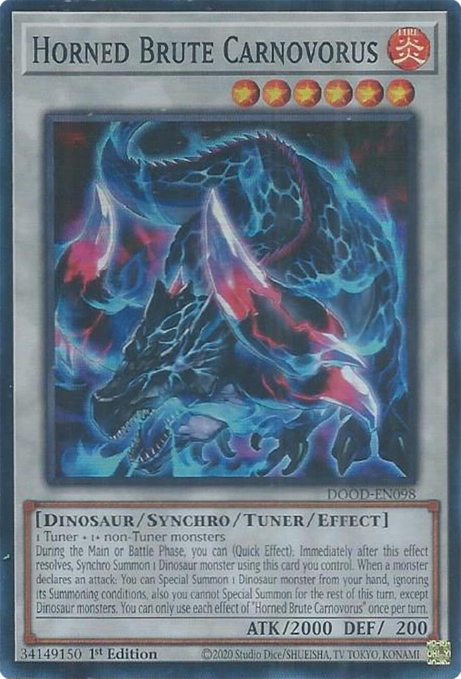 Horned Brute Carnovorus [DOOD-EN098] Super Rare | Exor Games New Glasgow