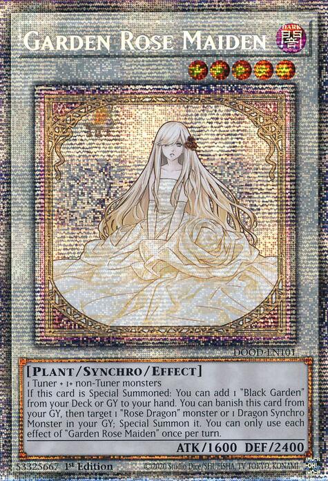 Garden Rose Maiden [DOOD-EN101] Starlight Rare | Exor Games New Glasgow