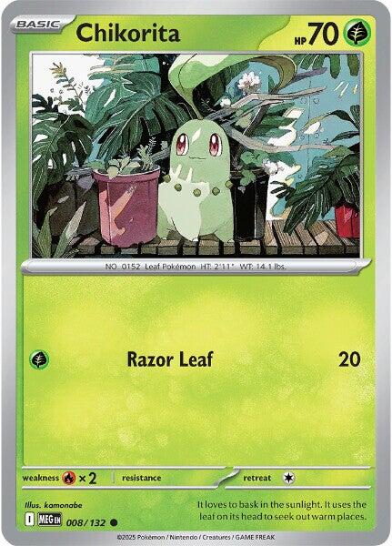 Chikorita (008/132) [Mega Evolutions: Base Set] | Exor Games New Glasgow