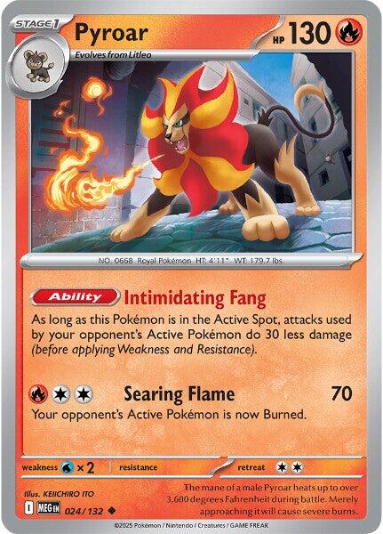 Pyroar (024/132) [Mega Evolution: Base Set] | Exor Games New Glasgow