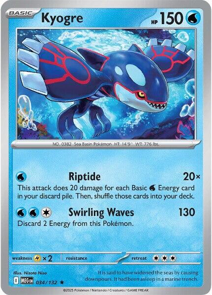 Kyogre (034/132) [Mega Evolutions: Base Set] | Exor Games New Glasgow