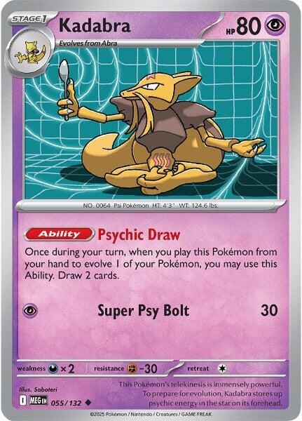 Kadabra (055/132) [Mega Evolution: Base Set] | Exor Games New Glasgow