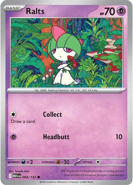 Ralts (058/132) [Mega Evolution: Base Set] | Exor Games New Glasgow