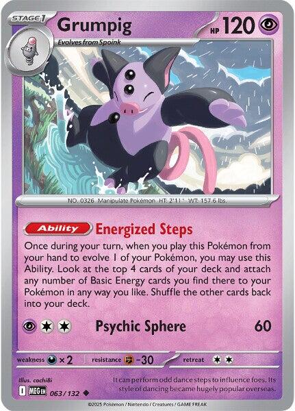 Grumpig (063/132) [Mega Evolutions: Base Set] | Exor Games New Glasgow