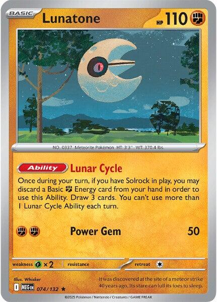 Lunatone (074/132) [Mega Evolutions: Base Set] | Exor Games New Glasgow