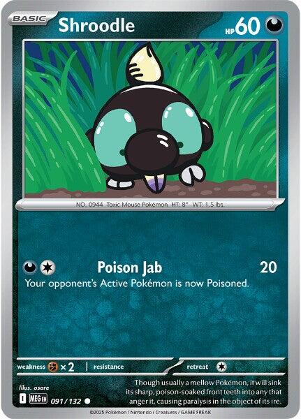 Shroodle (091/132) [Mega Evolution: Base Set] | Exor Games New Glasgow