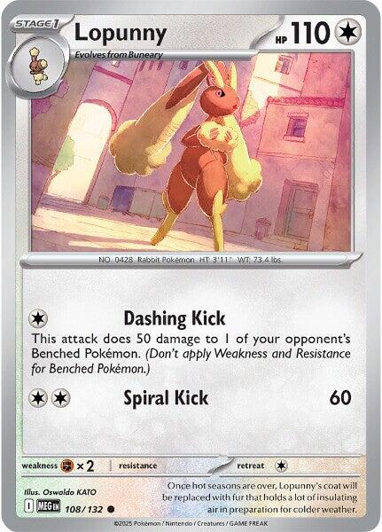 Lopunny (108/132) [Mega Evolution: Base Set] | Exor Games New Glasgow