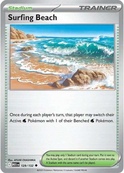 Surfing Beach (129/132) [Mega Evolutions: Base Set] | Exor Games New Glasgow