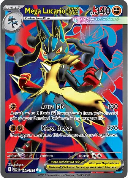 Mega Lucario ex (160/132) [Mega Evolution: Base Set] | Exor Games New Glasgow