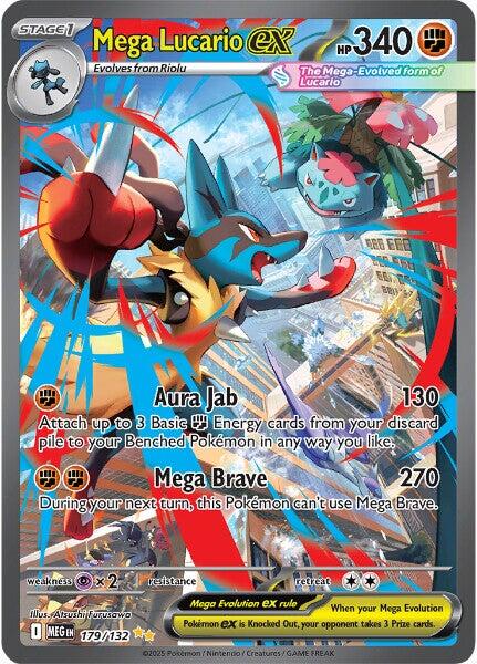 Mega Lucario ex (179/132) [Mega Evolution: Base Set] | Exor Games New Glasgow