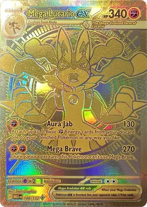 Mega Lucario ex (188/132) [Mega Evolutions: Base Set] | Exor Games New Glasgow