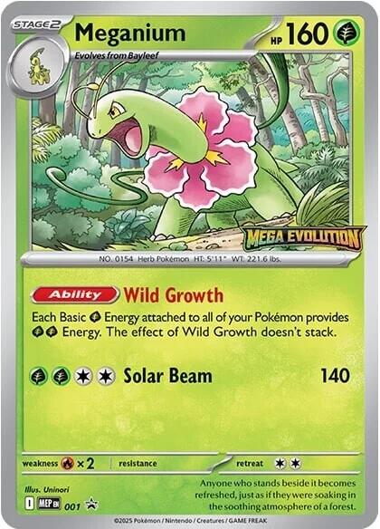 Meganium (001) [Mega Evolutions Promo] | Exor Games New Glasgow