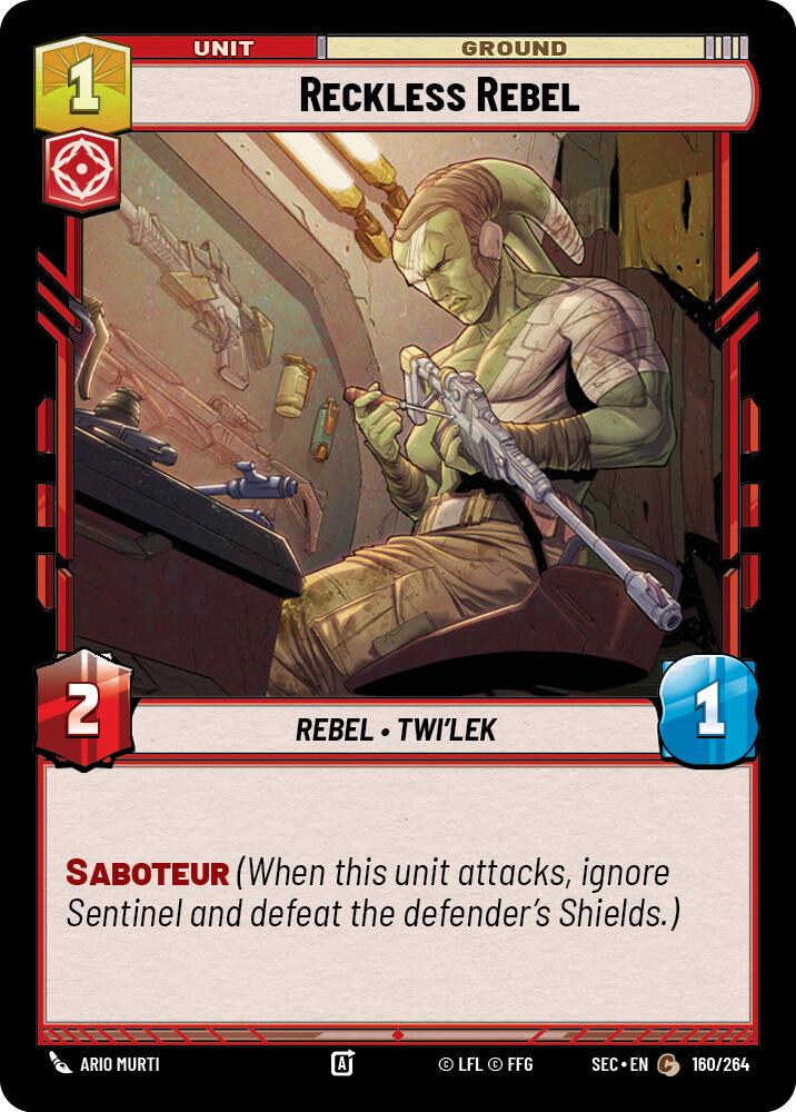 Reckless Rebel (160/264) (160/264) [Secrets of Power] | Exor Games New Glasgow