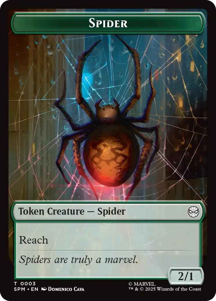 Spider // Food Double-Sided Token [Marvel's Spider-Man Tokens] | Exor Games New Glasgow