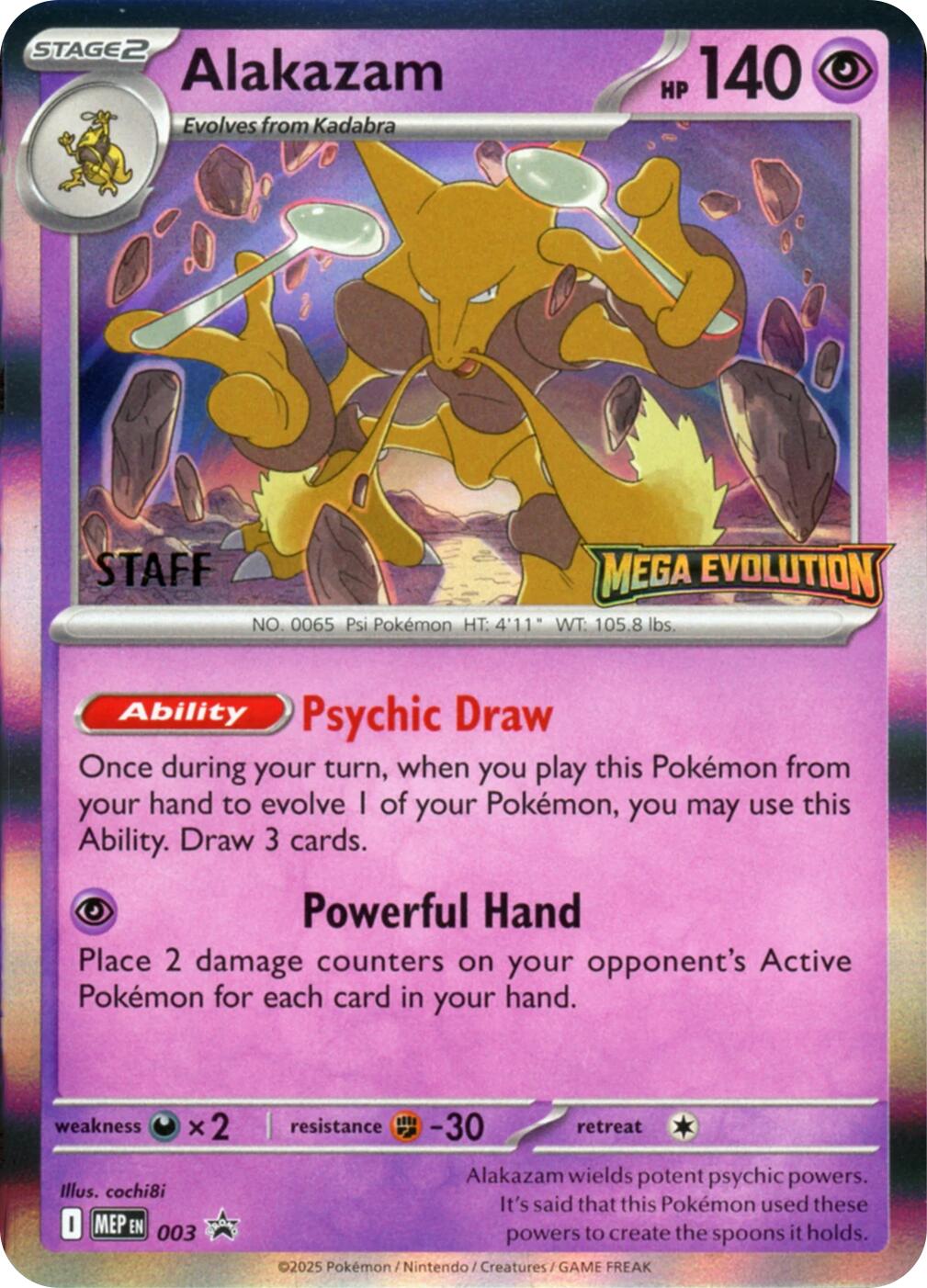 Alakazam (003) (Staff) [Mega Evolutions Promo] | Exor Games New Glasgow