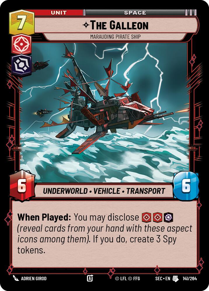 The Galleon (141/264) - Marauding Pirate Ship (141/264) [Secrets of Power] | Exor Games New Glasgow