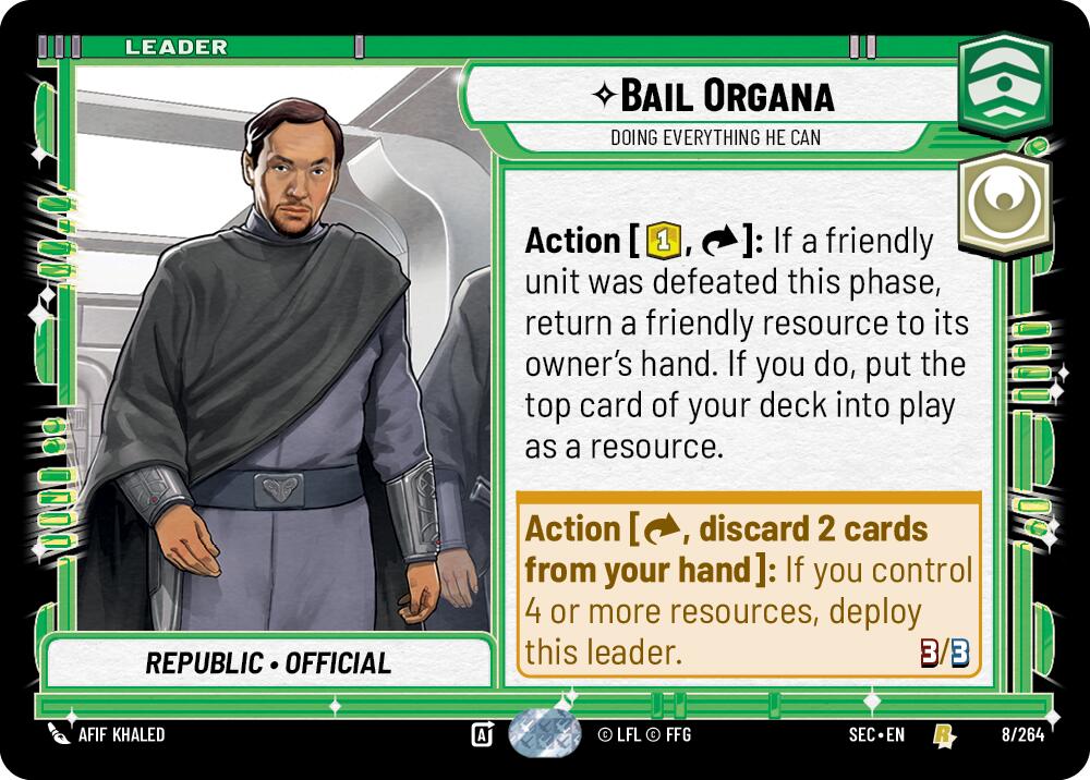 Bail Organa (8/264) - Doing Everything He Can (8/264) [Secrets of Power] | Exor Games New Glasgow