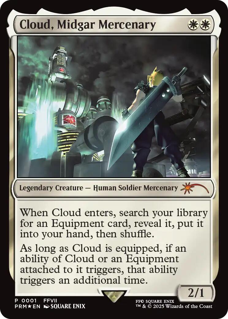 Cloud, Midgar Mercenary (Borderless) [Pro Tour Promos] | Exor Games New Glasgow