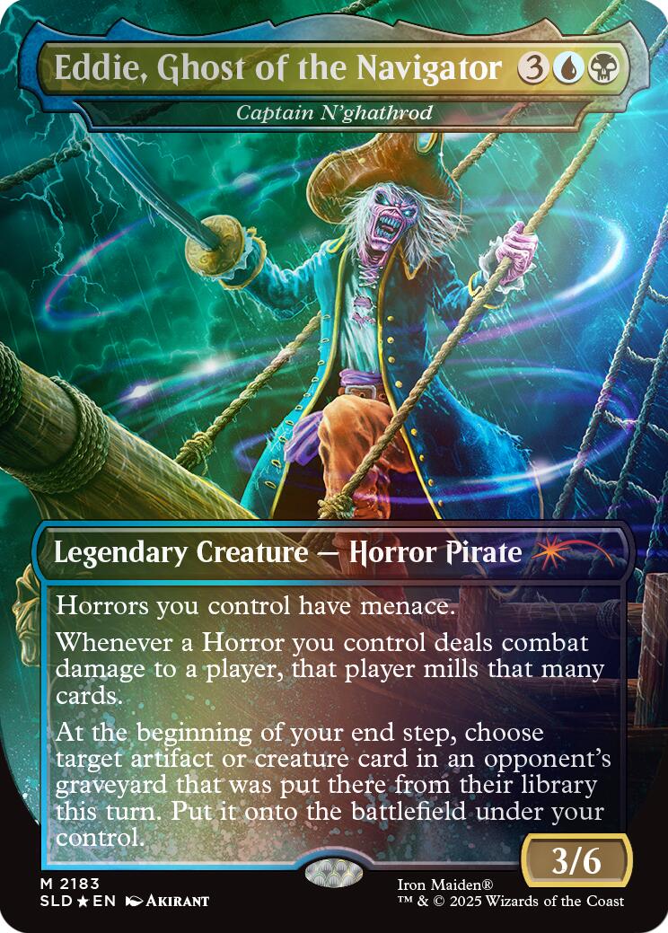 Eddie, Ghost of the Navigator - Captain N'ghathrod (Rainbow Foil) [Secret Lair Drop Series] | Exor Games New Glasgow