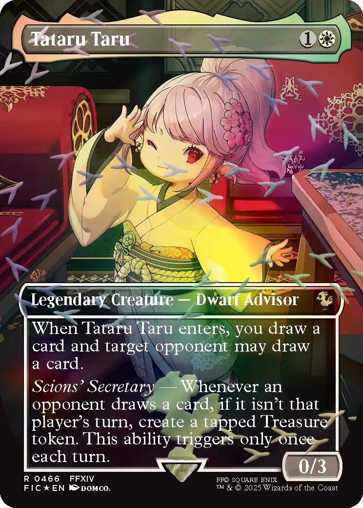 Tataru Taru (Borderless) (Chocobo Track Foil) [FINAL FANTASY Commander] | Exor Games New Glasgow
