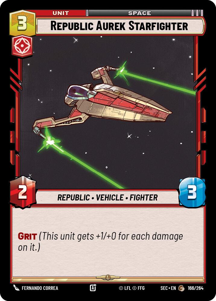 Republic Aurek Starfighter (166/264) (166/264) [Secrets of Power] | Exor Games New Glasgow