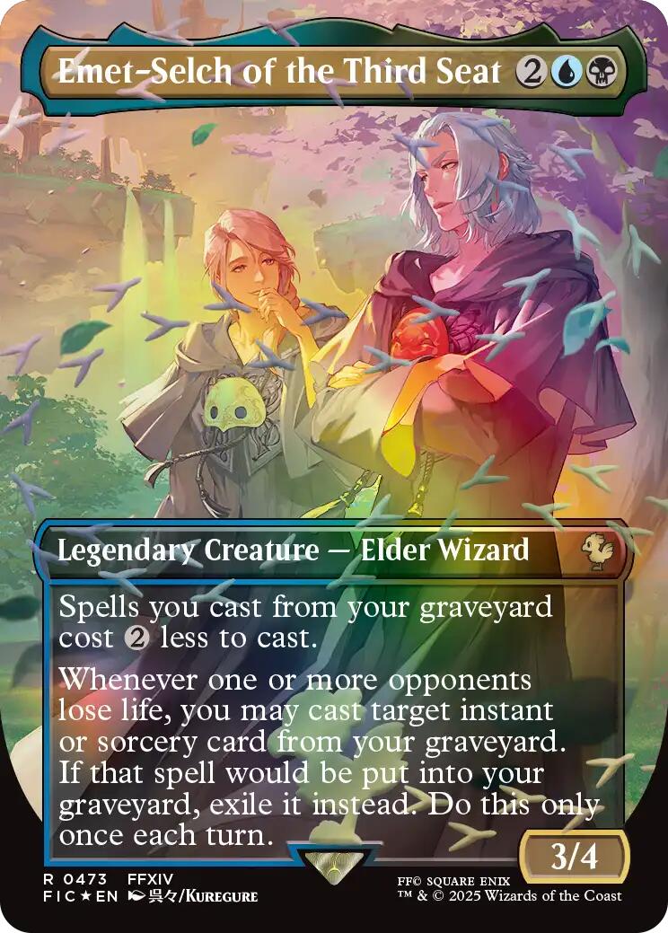 Emet-Selch of the Third Seat (Borderless) (Chocobo Track Foil) [FINAL FANTASY Commander] | Exor Games New Glasgow