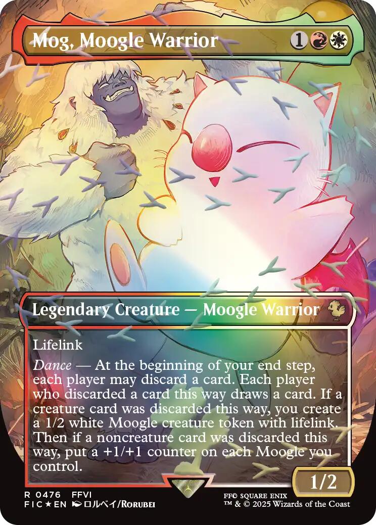 Mog, Moogle Warrior (Borderless) (Chocobo Track Foil) [FINAL FANTASY Commander] | Exor Games New Glasgow
