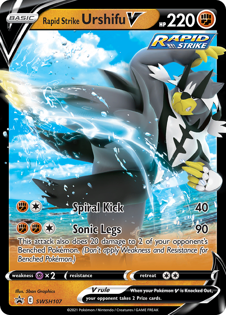 Rapid Strike Urshifu V (SWSH107) [Sword & Shield: Black Star Promos] | Exor Games New Glasgow
