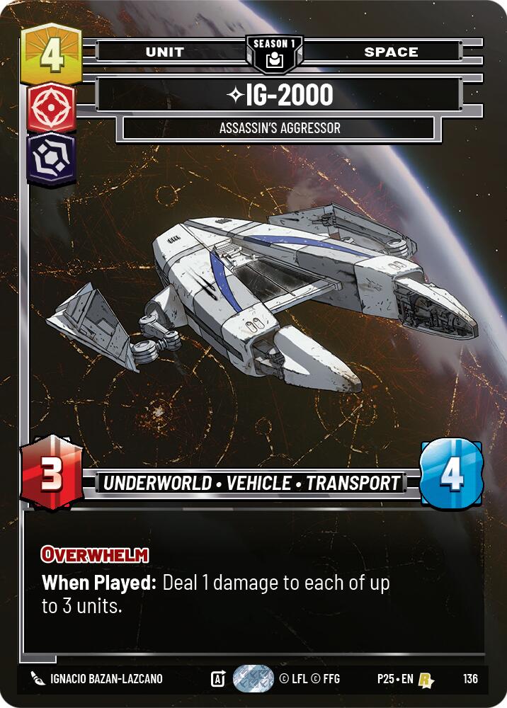 IG-2000 - 2000 (136) - Assassin's Aggressor (136) (136) [Sector and Regional Promos: Season 1] | Exor Games New Glasgow