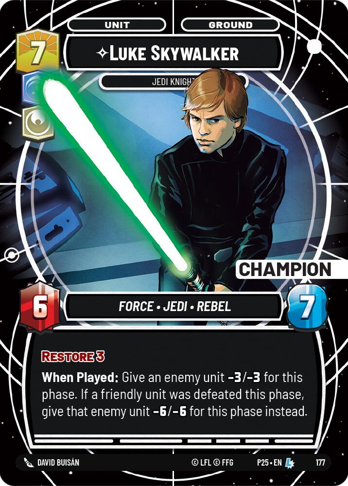 Luke Skywalker - Jedi Knight (Champion) (175) (175) [Sector and Regional Promos: Season 1] | Exor Games New Glasgow