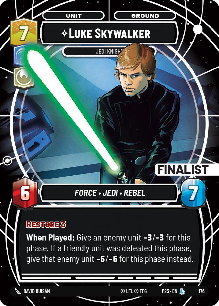 Luke Skywalker - Jedi Knight (Finalist) (176) (176) [Sector and Regional Promos: Season 1] | Exor Games New Glasgow