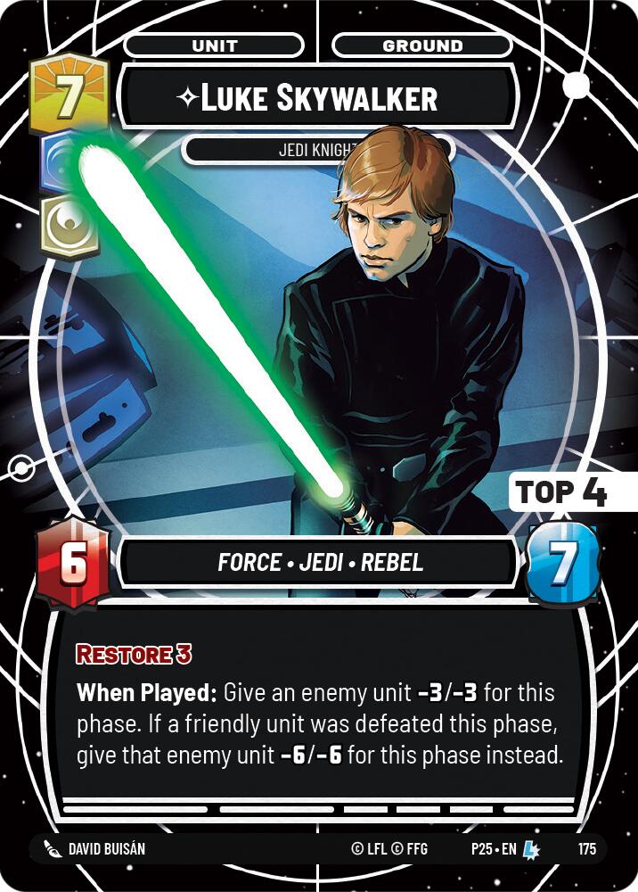 Luke Skywalker - Jedi Knight (Top 4) (177) (177) [Sector and Regional Promos: Season 1] | Exor Games New Glasgow