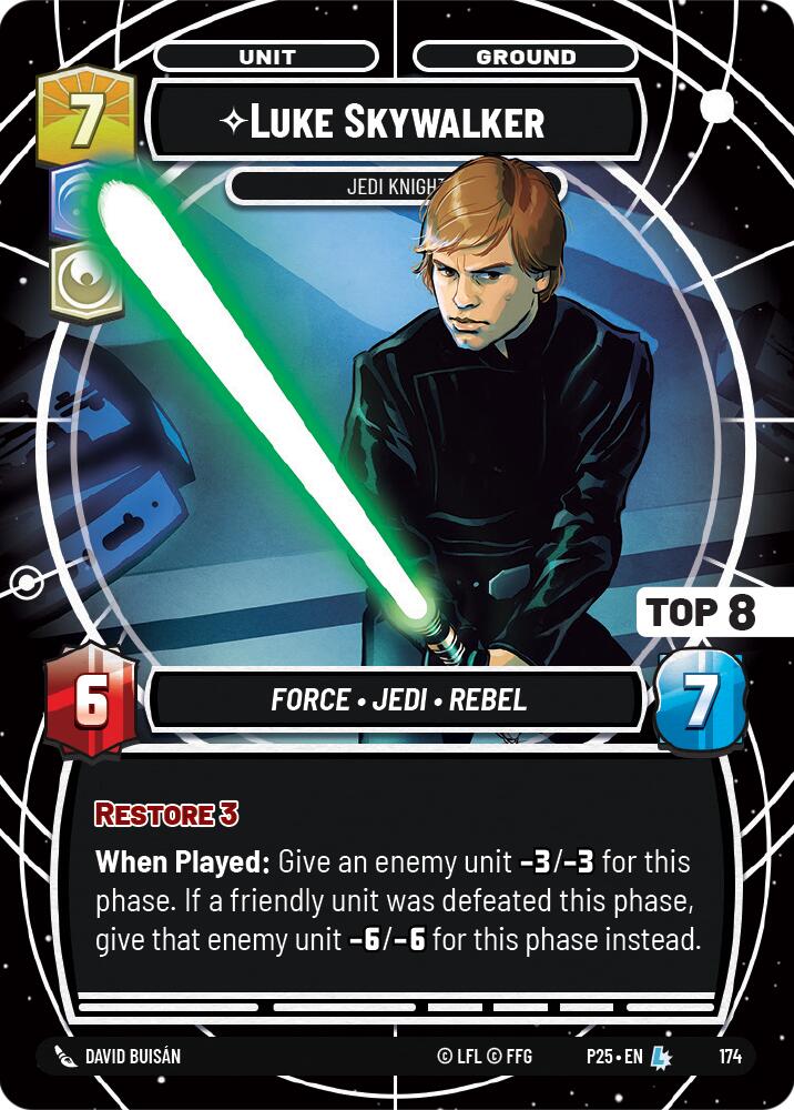 Luke Skywalker - Jedi Knight (Top 8) (178) (178) [Sector and Regional Promos: Season 1] | Exor Games New Glasgow