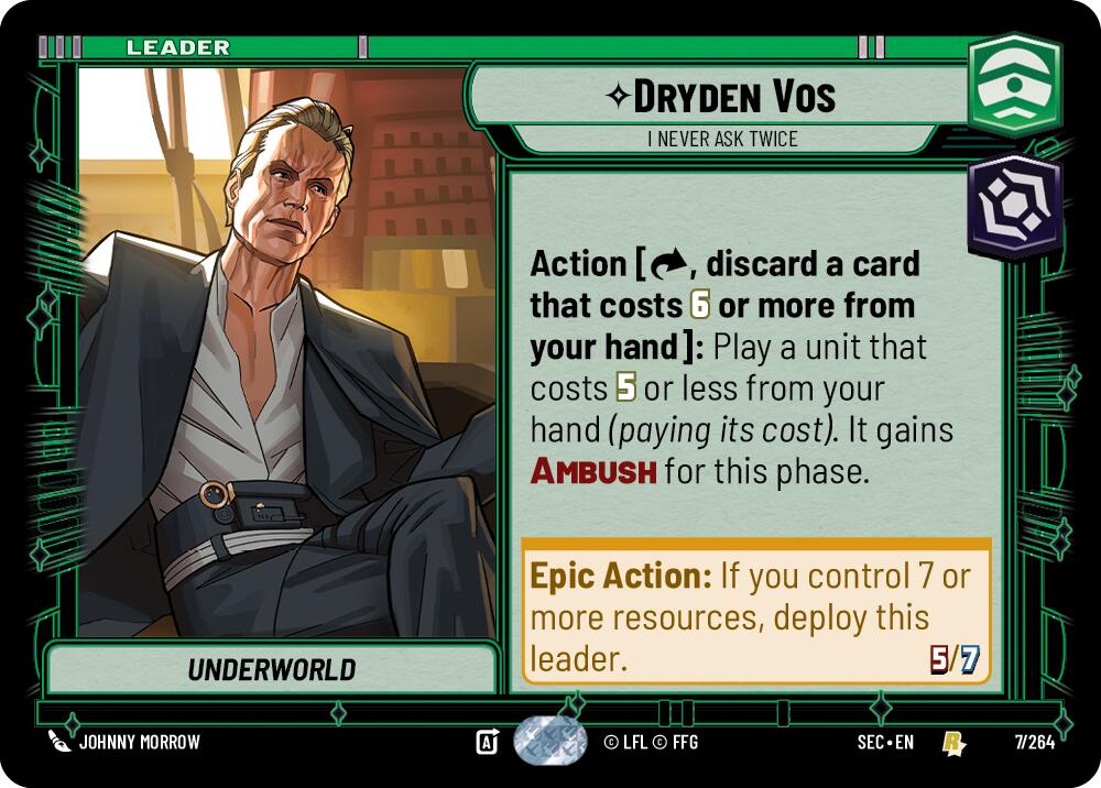 Dryden Vos - I Never Ask Twice (7/262) (7/262) [Secrets of Power] | Exor Games New Glasgow