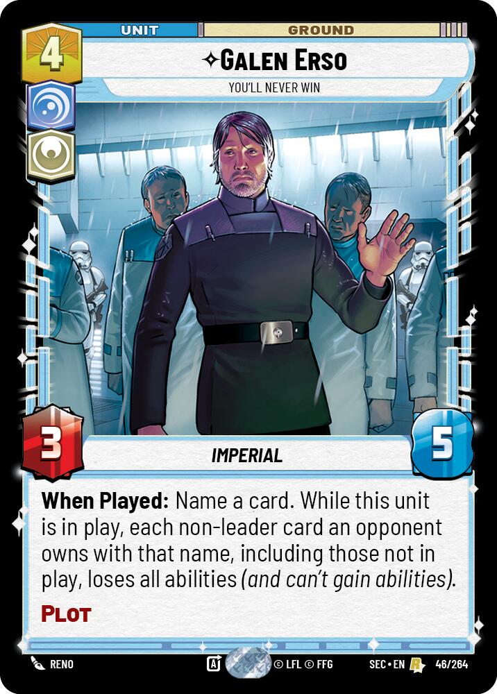 Galen Erso - You'll Never Win (46/264) (46/264) [Secrets of Power] | Exor Games New Glasgow