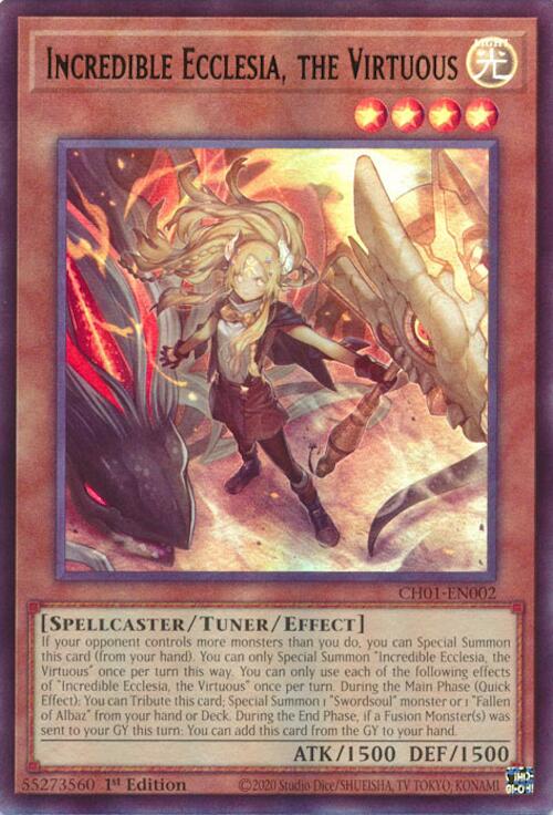 Incredible Ecclesia, the Virtuous [CH01-EN002] Ultra Rare | Exor Games New Glasgow