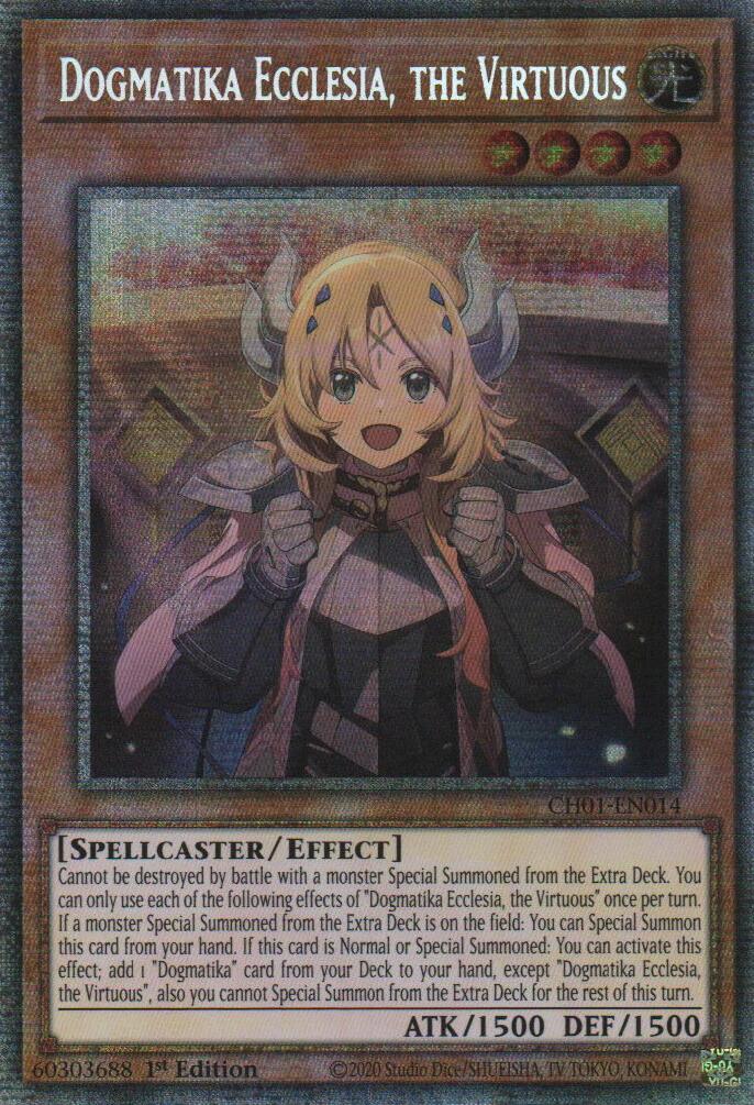 Dogmatika Ecclesia, the Virtuous (Starlight Rare) [CH01-EN014] Starlight Rare | Exor Games New Glasgow