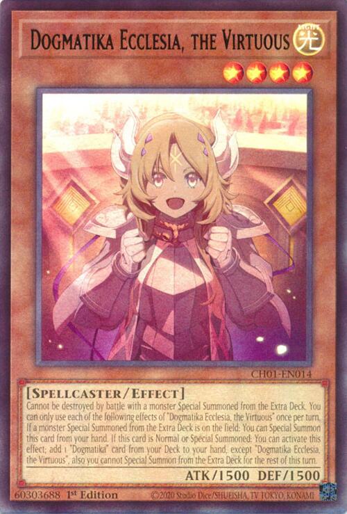 Dogmatika Ecclesia, the Virtuous [CH01-EN014] Ultra Rare | Exor Games New Glasgow