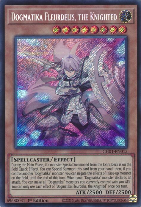 Dogmatika Fleurdelis, the Knighted (Secret Rare) [CH01-EN015] Secret Rare | Exor Games New Glasgow
