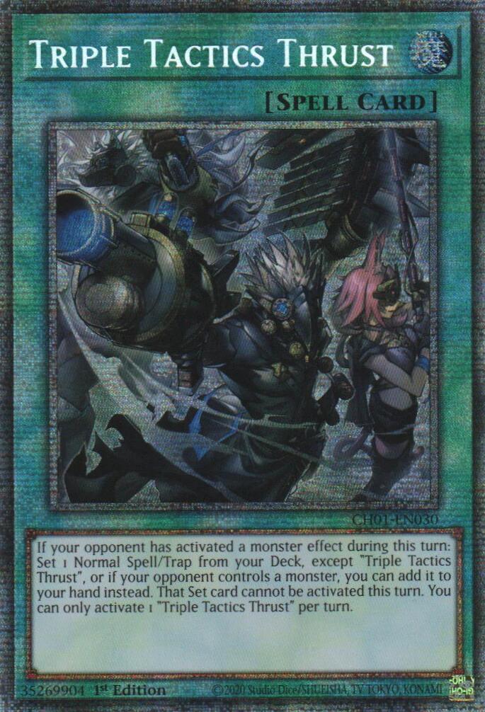 Triple Tactics Thrust (Starlight Rare) [CH01-EN030] Starlight Rare | Exor Games New Glasgow