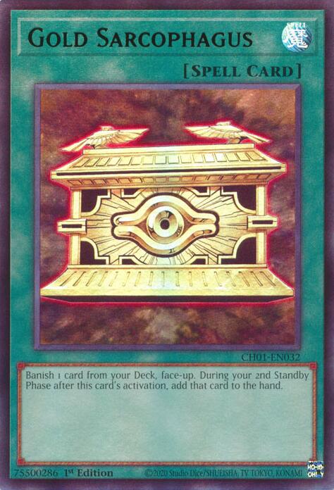 Gold Sarcophagus [CH01-EN032] Ultra Rare | Exor Games New Glasgow