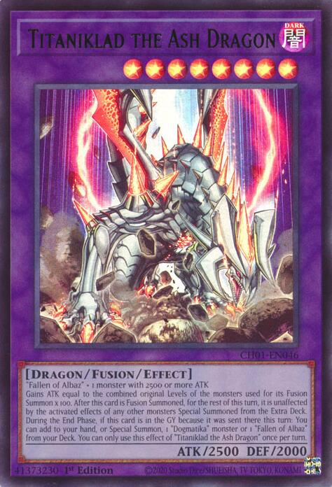 Titaniklad the Ash Dragon [CH01-EN046] Ultra Rare | Exor Games New Glasgow