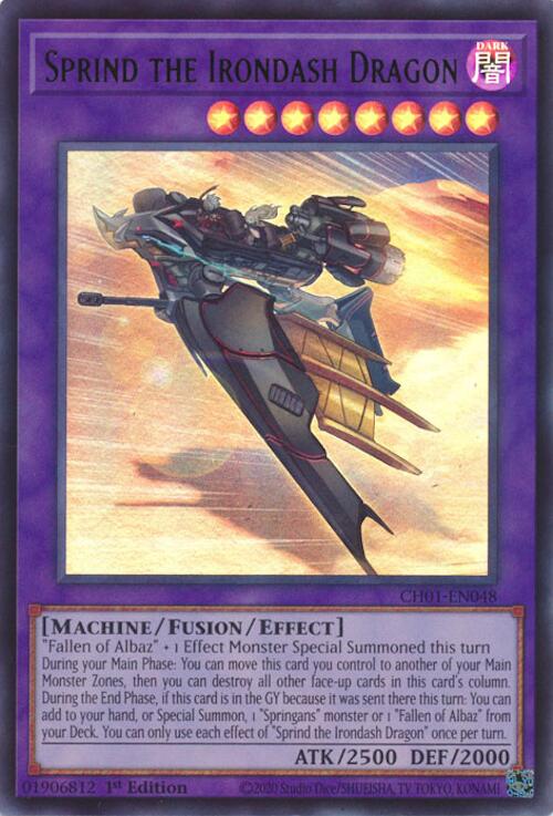 Sprind the Irondash Dragon [CH01-EN048] Ultra Rare | Exor Games New Glasgow